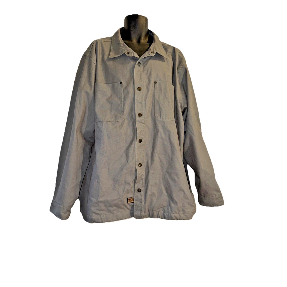 Brazos Work Force Men’s Size 2XL Gray Lined Work Shacket‎